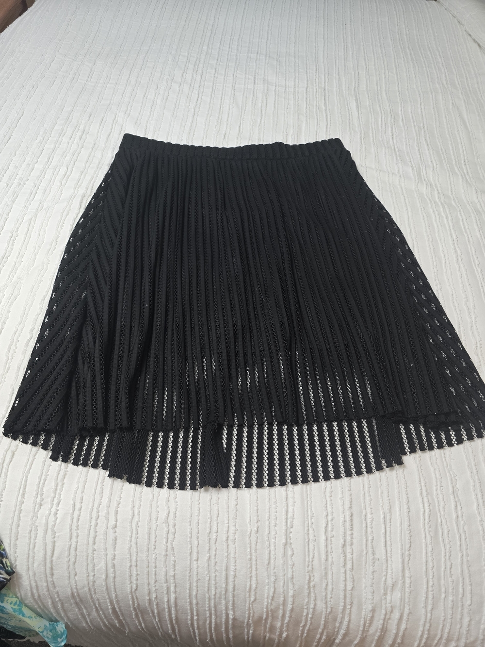 torrid Black Pleated Mesh Skater Skirt